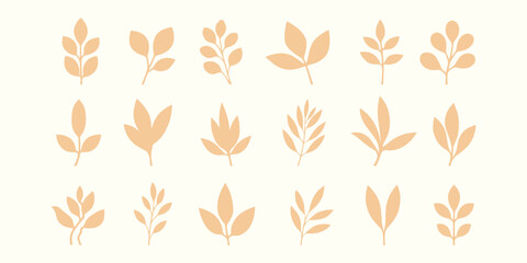 Fototapeta premium Earthy Elegance A Versatile Collection of Abstract Botanical Designs