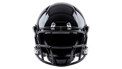 black American football helmet isolated on white