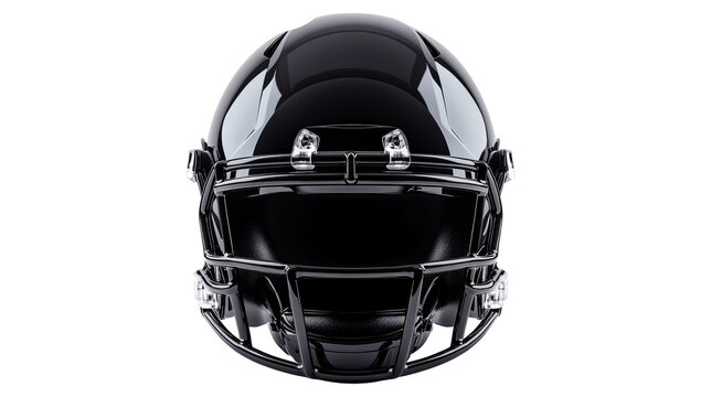 recommend clip art: black American football helmet isolated on white