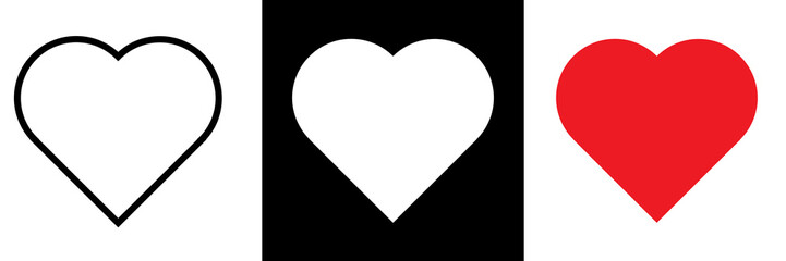 Hearts Icons Vectors Illustrations
