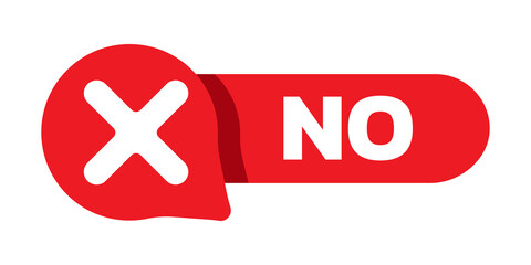 Red crossed switch button