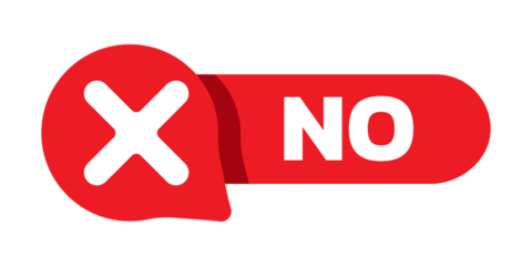 Red crossed switch button