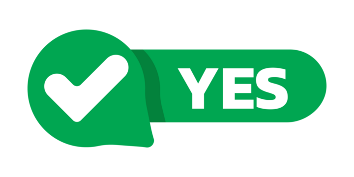 Green check mark switch button