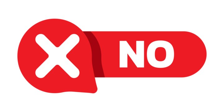 Red crossed switch button