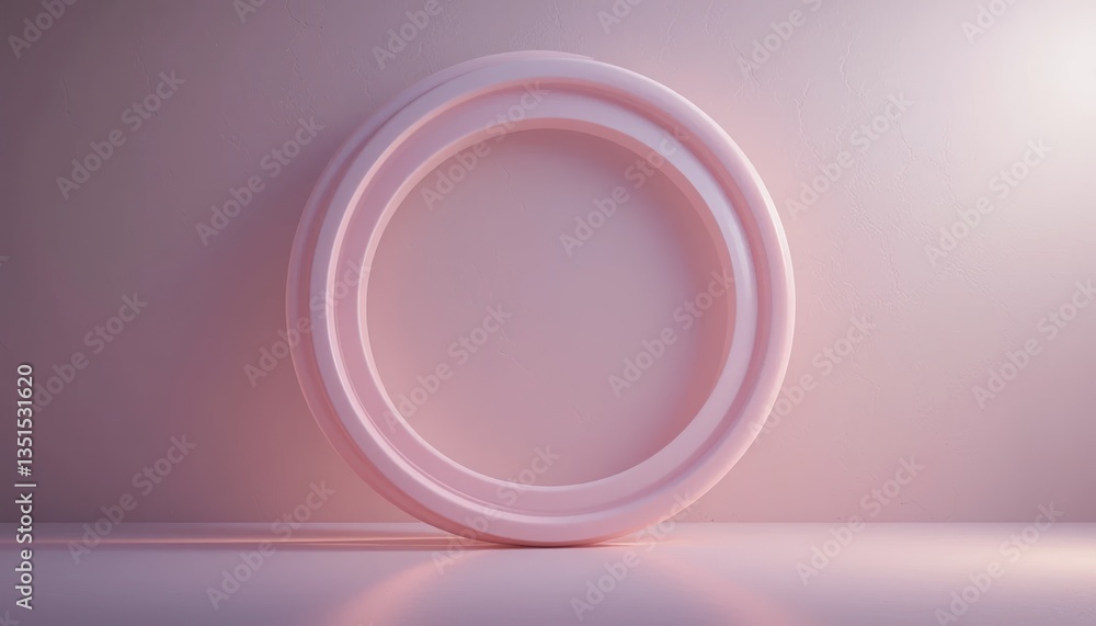 Poster artistic circular design display modern studio digital artwork minimalist environment close-up viewp