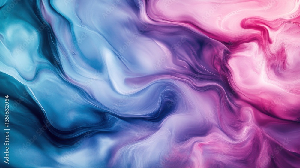 Poster abstract swirling patterns in shades of pink and blue create a mesmerizing visual display of color a