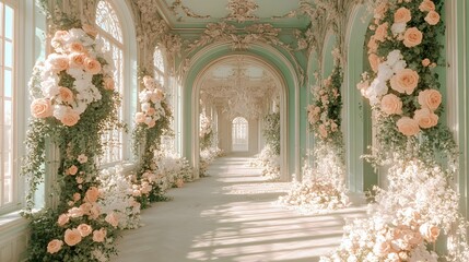 Wedding background fantasy and luxury generative AI