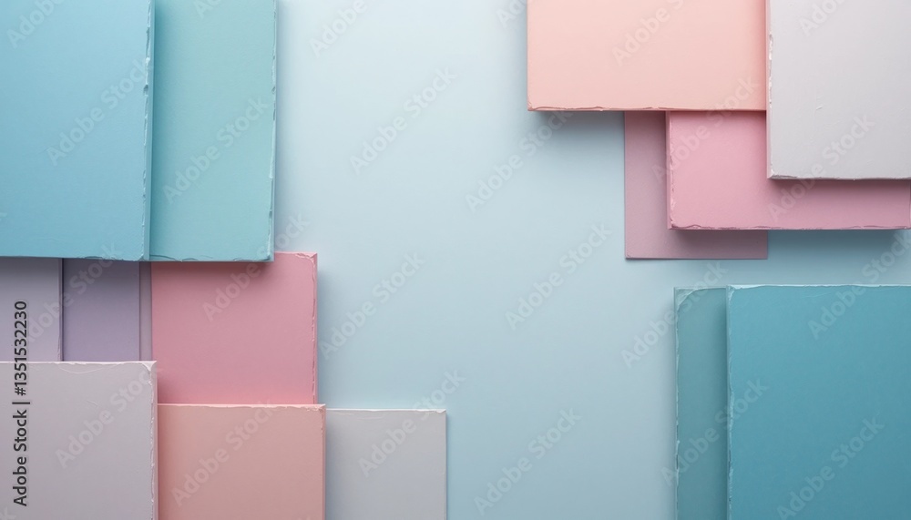 Poster creative modern design elements abstract background digital art soft color palette minimalistic styl