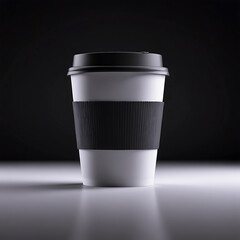 Eco hot disposable coffee cup mockup