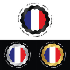 Made in France Make in France Organic Genuine Seal Tag Stamp Badge Made with Love Product of France