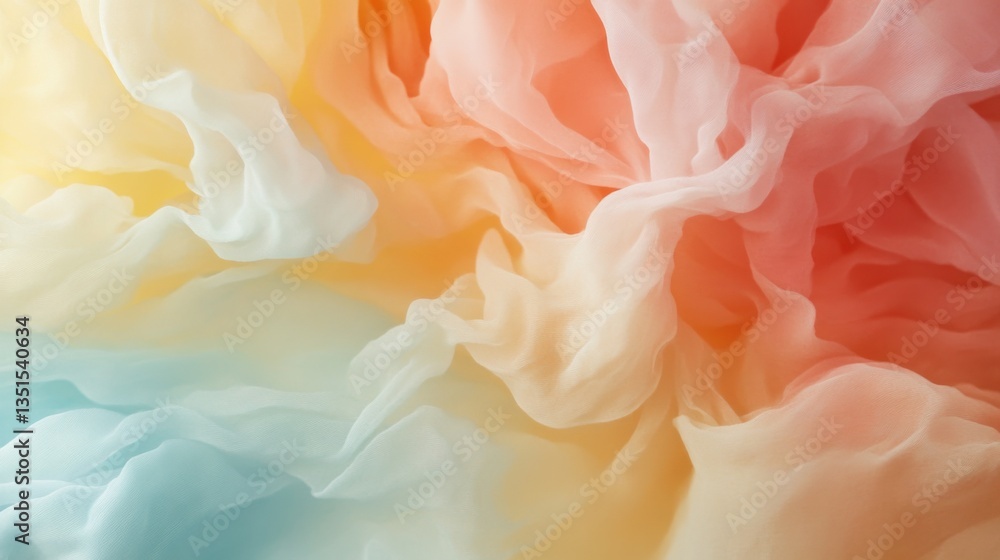 Poster soft pastel colors blend harmoniously in a tranquil abstract design creating a calming visual experi