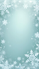 Snowflakes christmas celebration frame background
