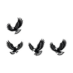 Fototapeta premium American Eagle Flying Vector Illustration
