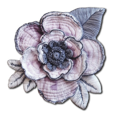 fabric quiling flower soft purple