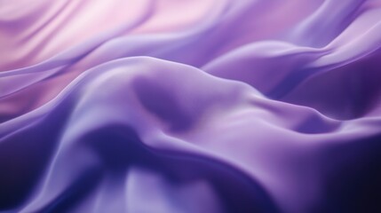 Obraz premium Soft flowing fabric displays a gradient of purple hues in natural light, creating a serene and elegant atmosphere