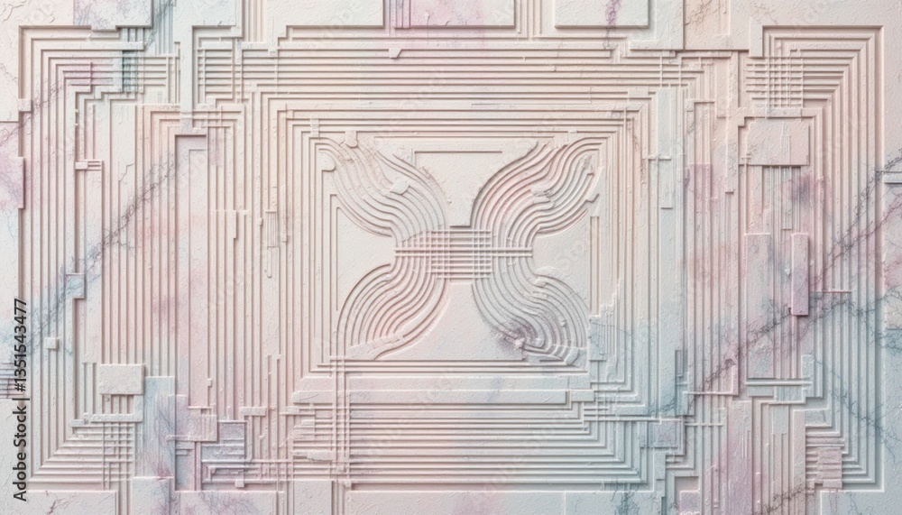 Poster creative digital art unveiling geometric patterns virtual studio abstract design modern environment 