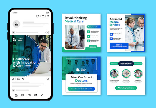 Medical Social Media Post Layouts