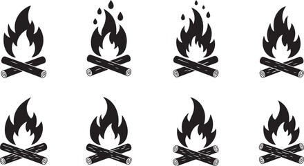 bonfire icon or logo isolated sign symbol vector illustration - Collection of high quality black style vector icons
