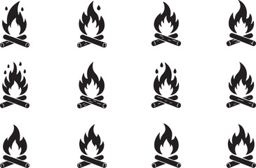 bonfire icon or logo isolated sign symbol vector illustration - Collection of high quality black style vector icons
