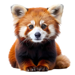Obraz premium Adorable Red Panda Cub Photo isolated on transparent background