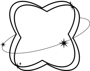 Minimalist aesthetic line frame