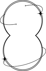 Minimalist aesthetic line frame