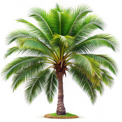 Fototapeta premium A close up of a date palm tree, hyperdetailed illustration, shot of a highly detailed with potted palm tree.