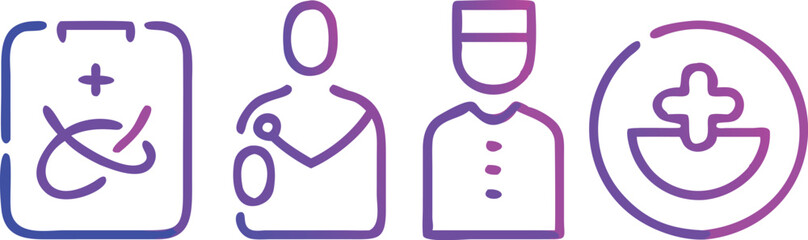 Healthcare Icon Set &ndash; Medical, Doctor & Clinic Vector Illustrations