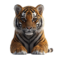 Tiger isolated on transparent background, PNG