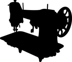 hand sewing machine silhouette, vector