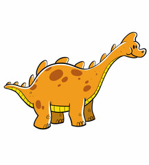 orange friendly dinosaur