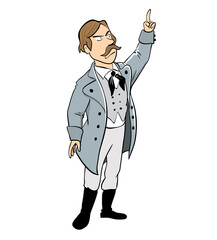 Revolutionar man holding a speech