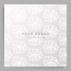 Cover design for menu, wedding invitation, booklet, portfolio, catalog. Elegant template with an original handmade floral pattern.