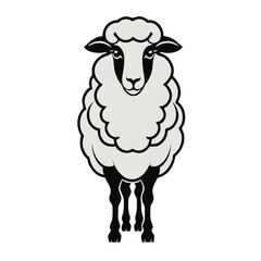 Minimalist Sheep Vector Design