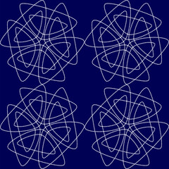 stitch Japanese Sashiko pattern embroidery abstract seamless geometric ornaments white stitch line artwork indigo blue background fashion design template decoration hand drawn printed needlework quilt