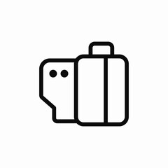 Luggage travel suitcase icon vector sign