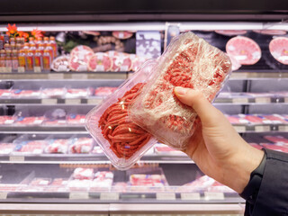 meat counter in a grocery store