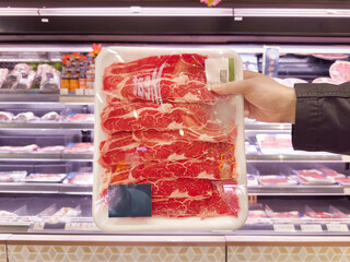 meat counter in a grocery store