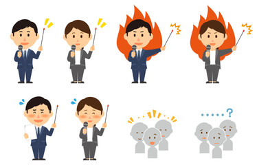 プレゼン人物男女セット