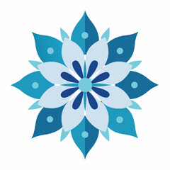 Winter abstract flower pattern design vector illustration 