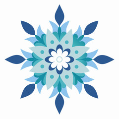 Winter abstract flower pattern design vector illustration 