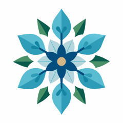 Winter abstract flower pattern design vector illustration 