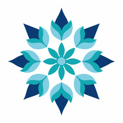 Winter abstract flower pattern design vector illustration 