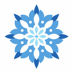 Winter abstract flower pattern design vector illustration 