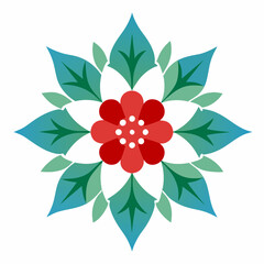 Winter abstract flower pattern design vector illustration 