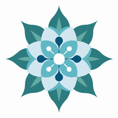 Winter abstract flower pattern design vector illustration 