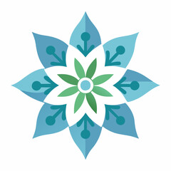 Winter abstract flower pattern design vector illustration 