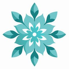 Winter abstract flower pattern design vector illustration 