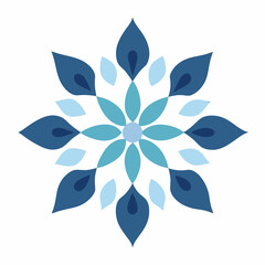 Winter abstract flower pattern design vector illustration 