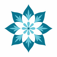 Winter abstract flower pattern design vector illustration 